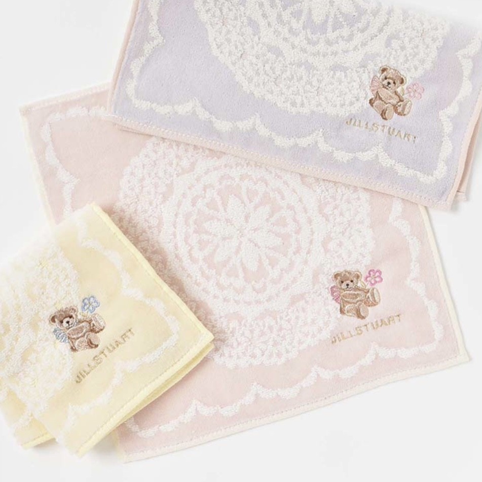 JILL STUARTフラワーテディタオルハンカチ