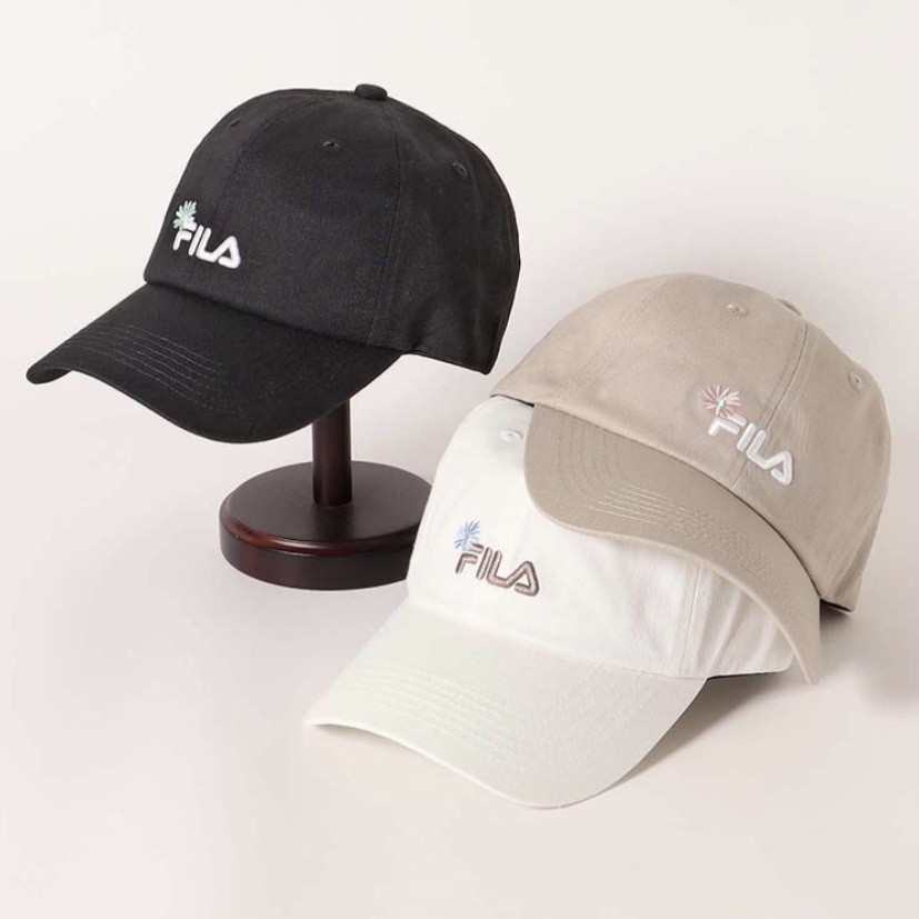 FILAフラワー刺繍キャップ