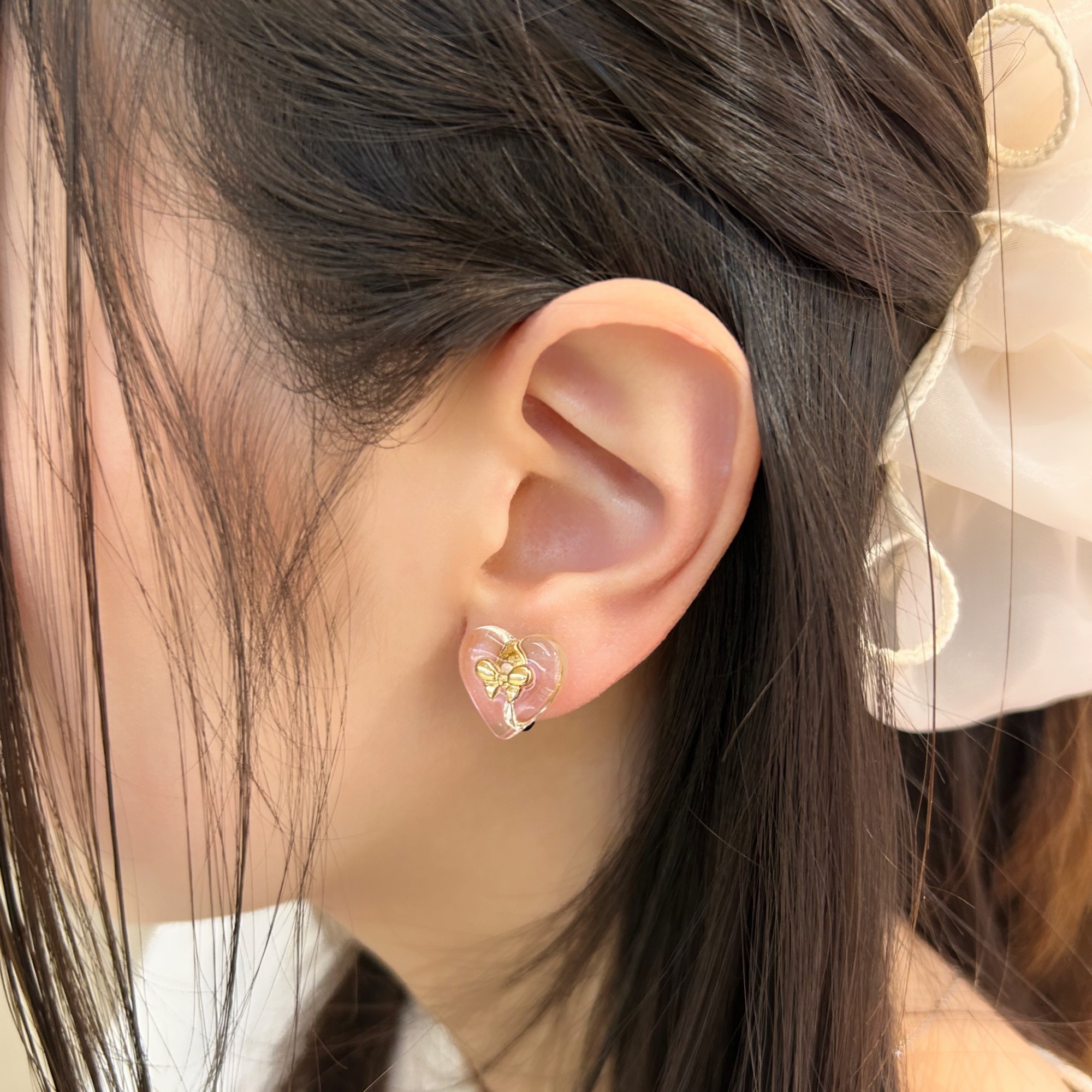 ハートクリアイヤリング