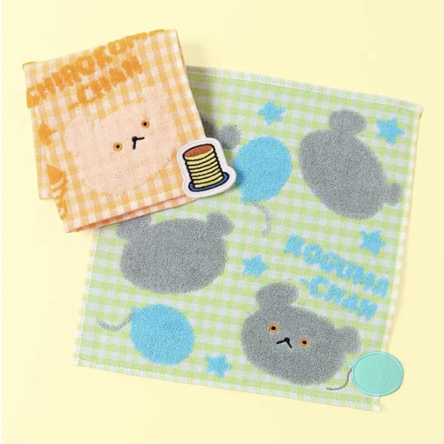 こぐまちゃんアップリケ刺繍ミニタオル