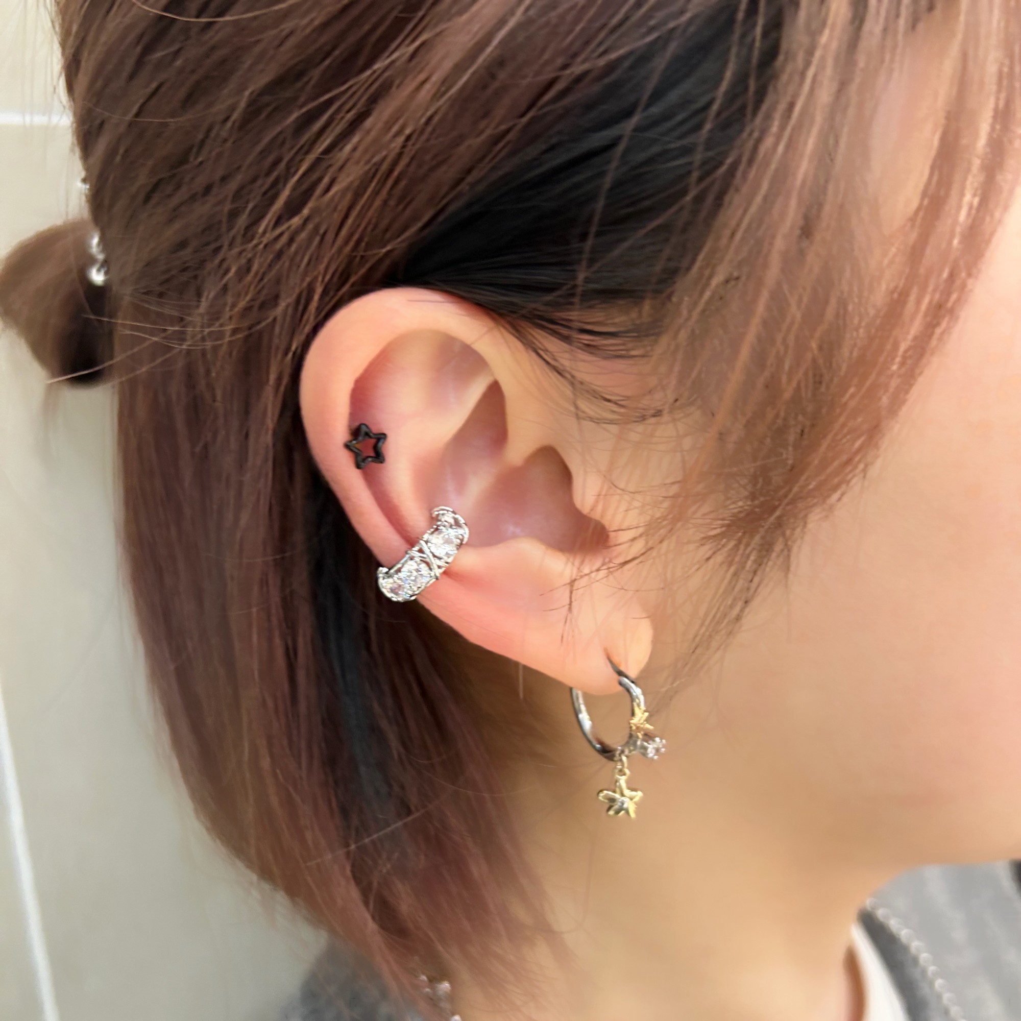 キュービックジルコニアイヤーカフ