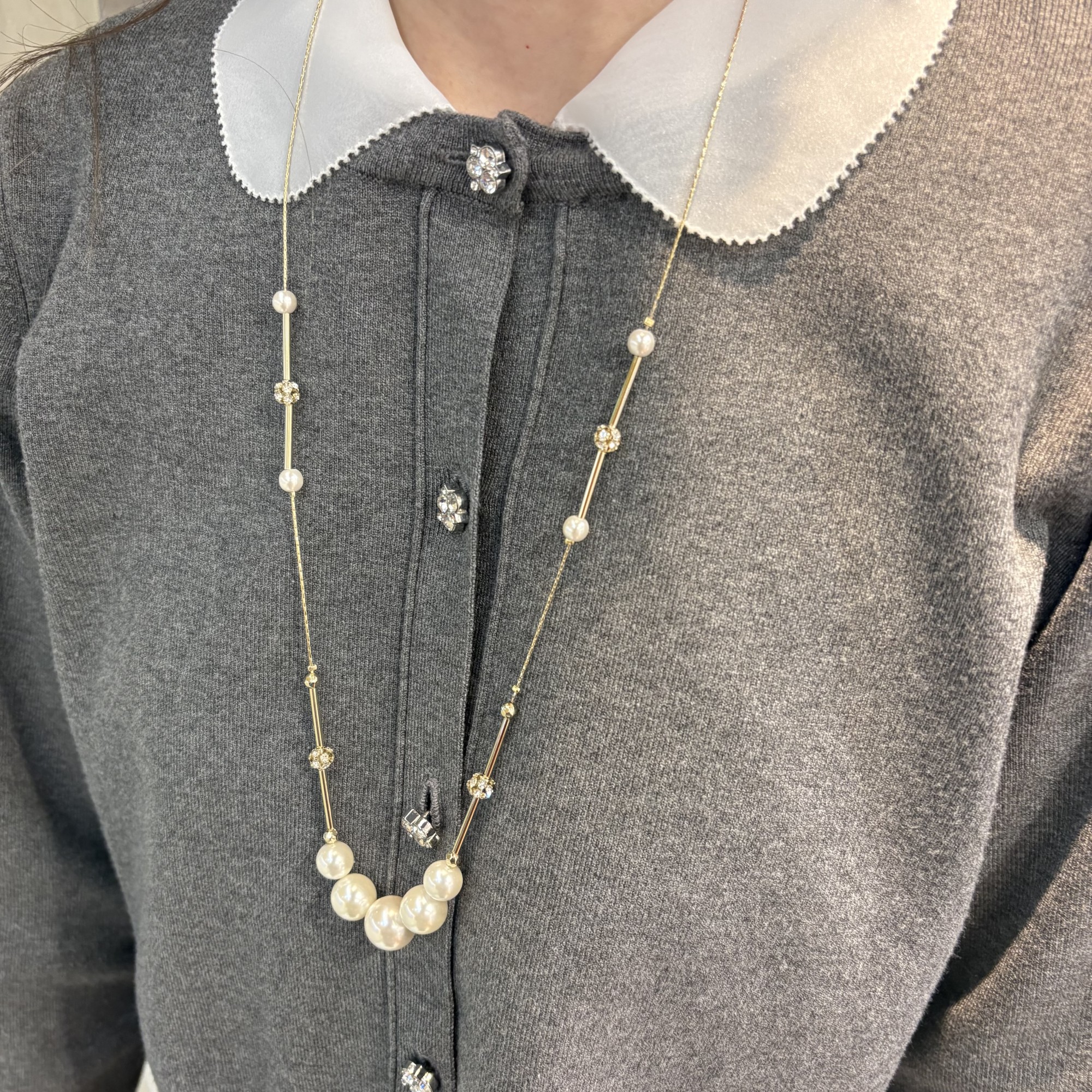 パールロングネックレス