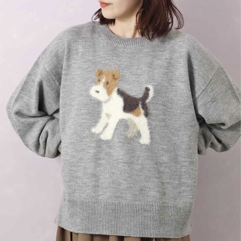le petale Fluffy terrierニットプルオーバー