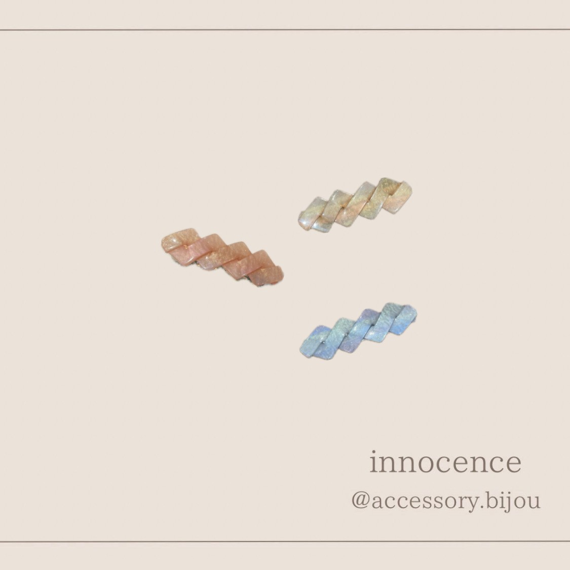 カラーアクリルバレッタ