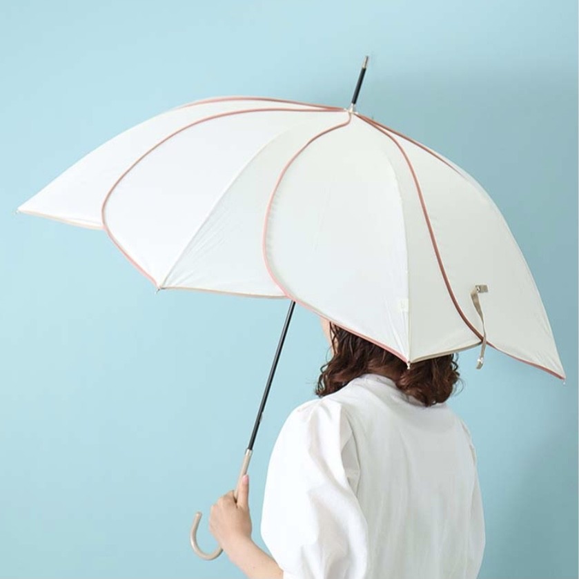 バイカラーパイピング雨長傘