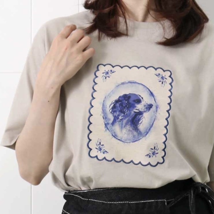 le petaleヴィンテージdogTシャツ