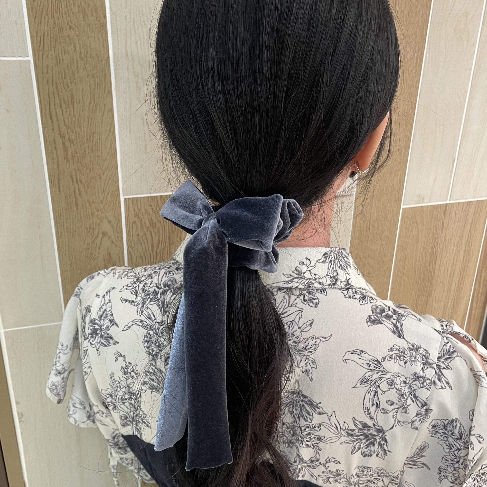 ベロアリボンシュシュ