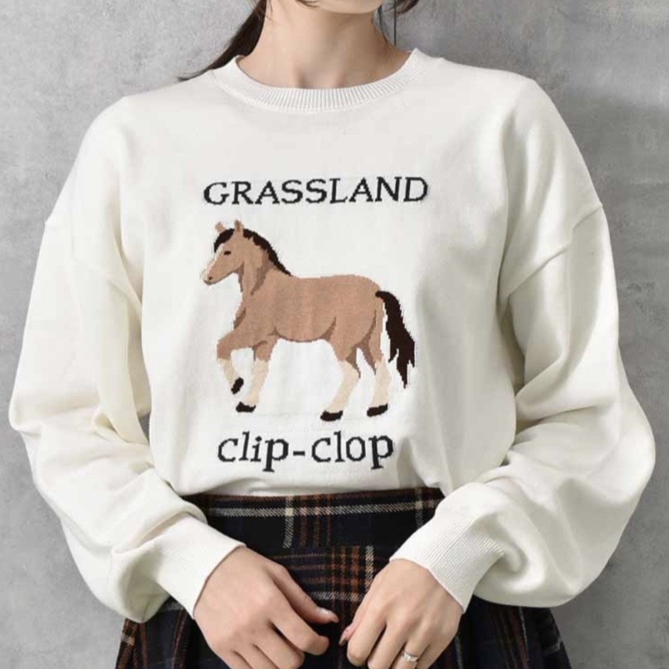 horse clip-clopニット