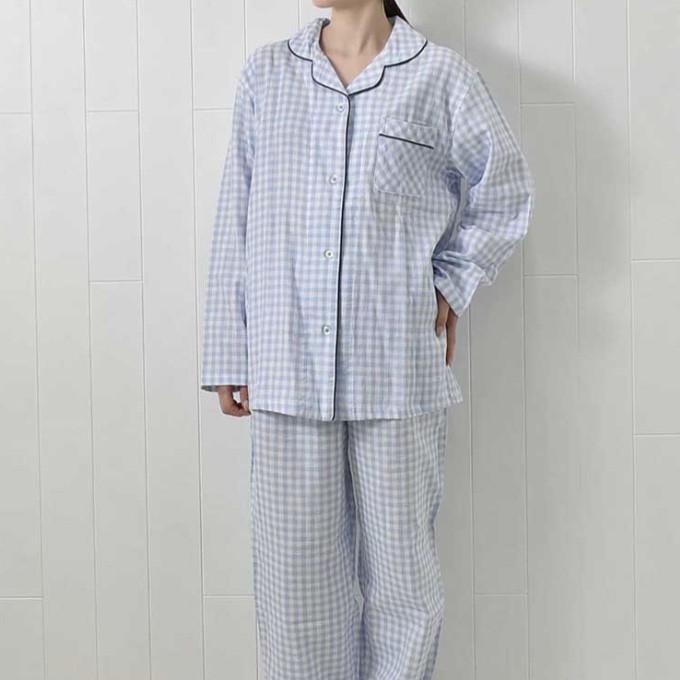 長袖ガーゼパジャマ