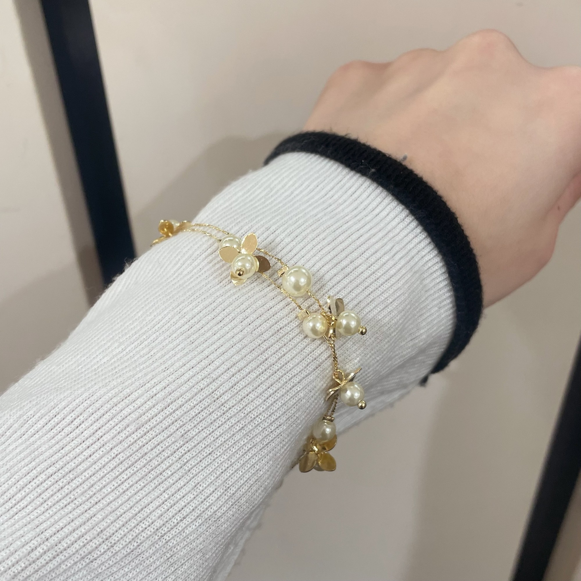 フラワーメタルブレスレット