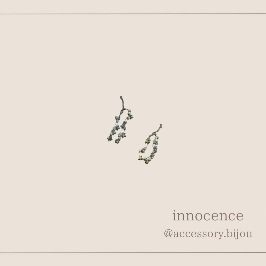 フラワーメタルブレスレット