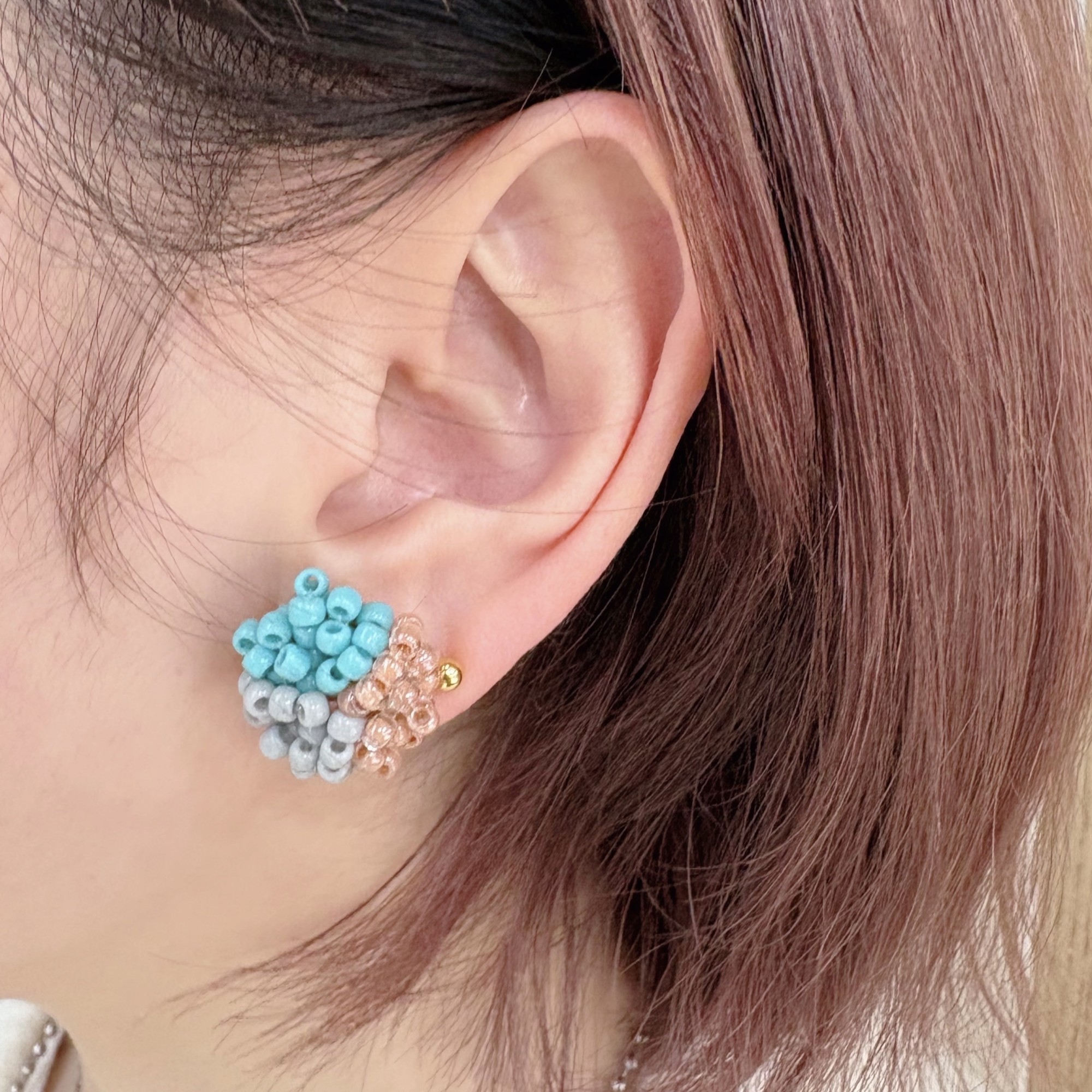 ビーズイヤリング