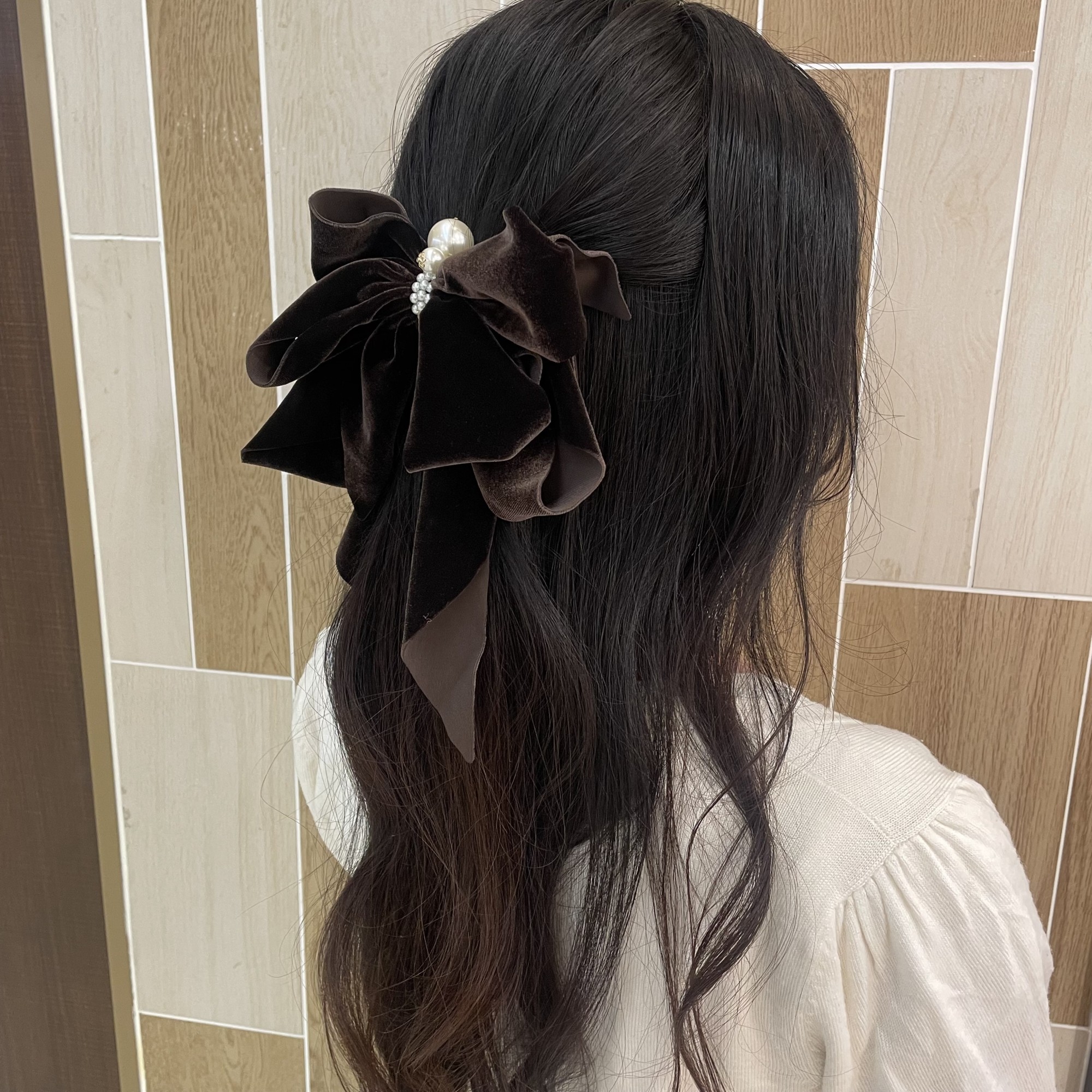 ベロアリボンバレッタ