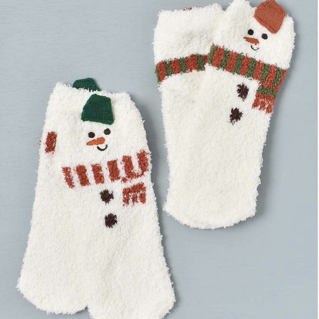 雪だるまモールルームソックス