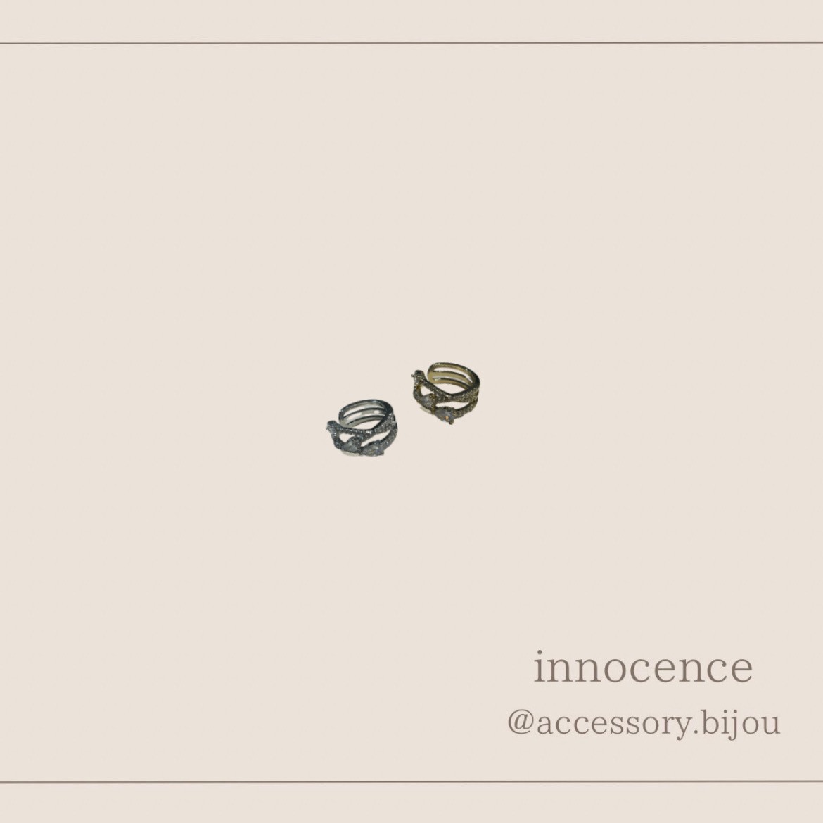 キュービックジルコニアストーンイヤーカフ