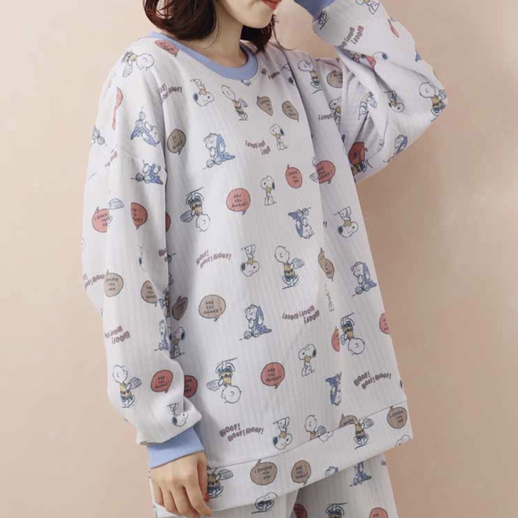 スヌーピーキルティングルームウェア上下セット