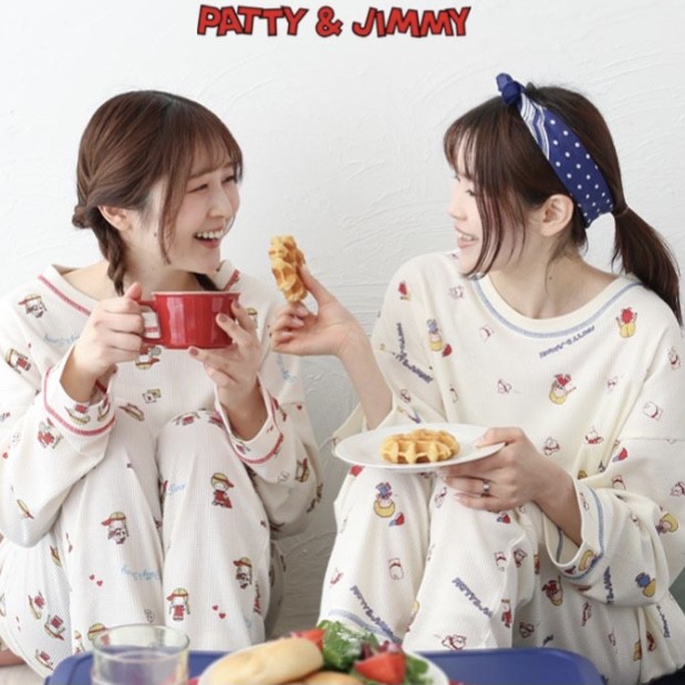 パティ&ジミーワッフルルームウェア上下セット