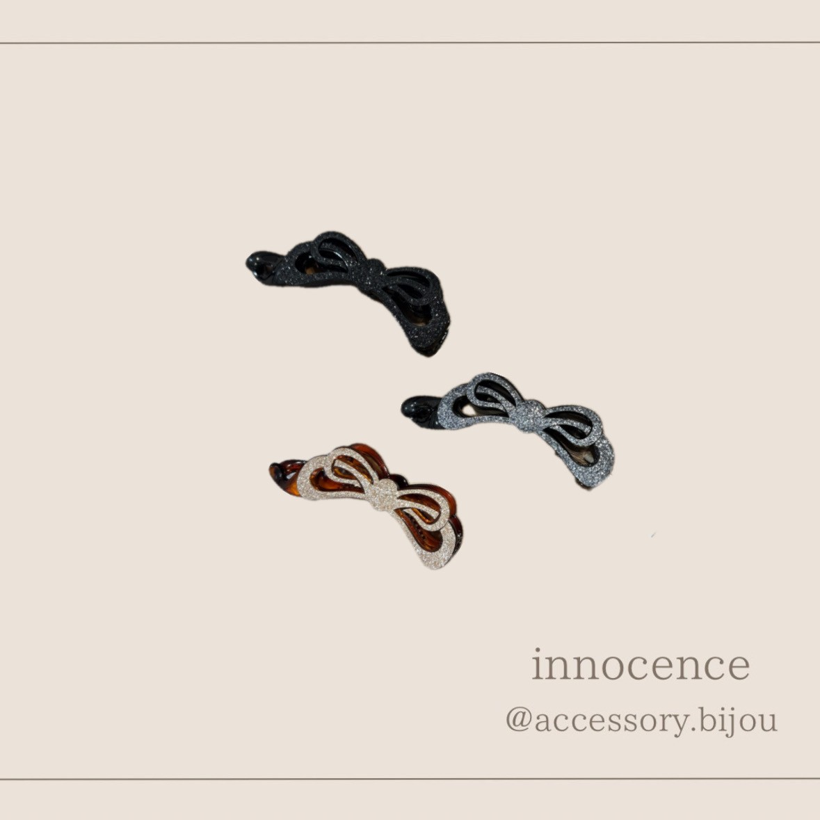 グリッターバナナクリップ