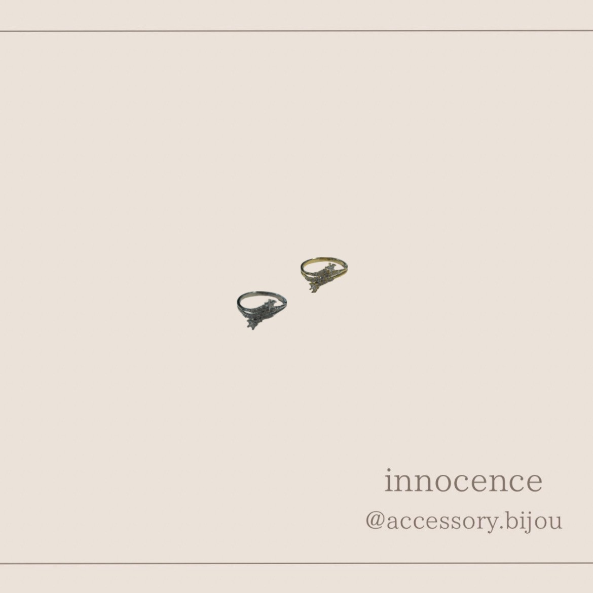 スターキュービックジルコニアストーンリング