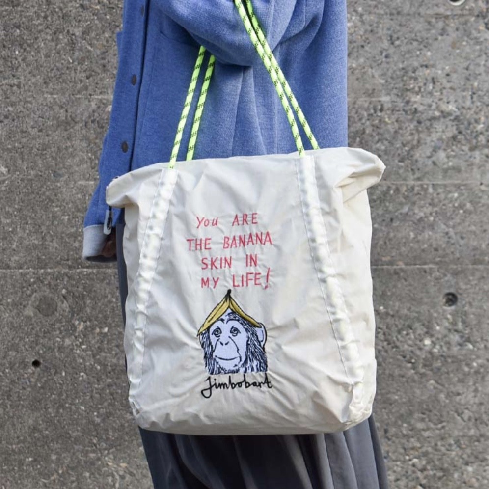 ジムボバートロープ刺繍クシャっとトート