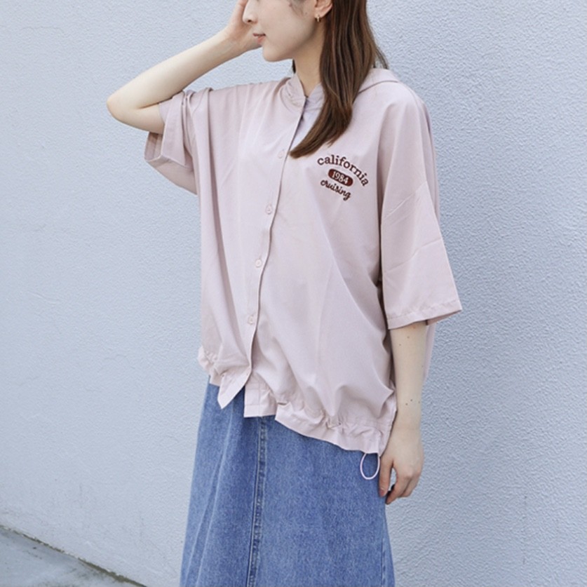 メッシュフードシャツ