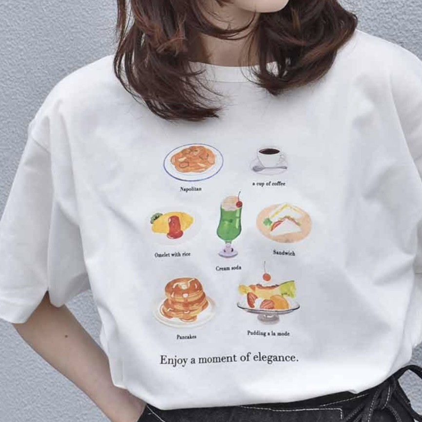 喫茶メニューロゴTシャツ