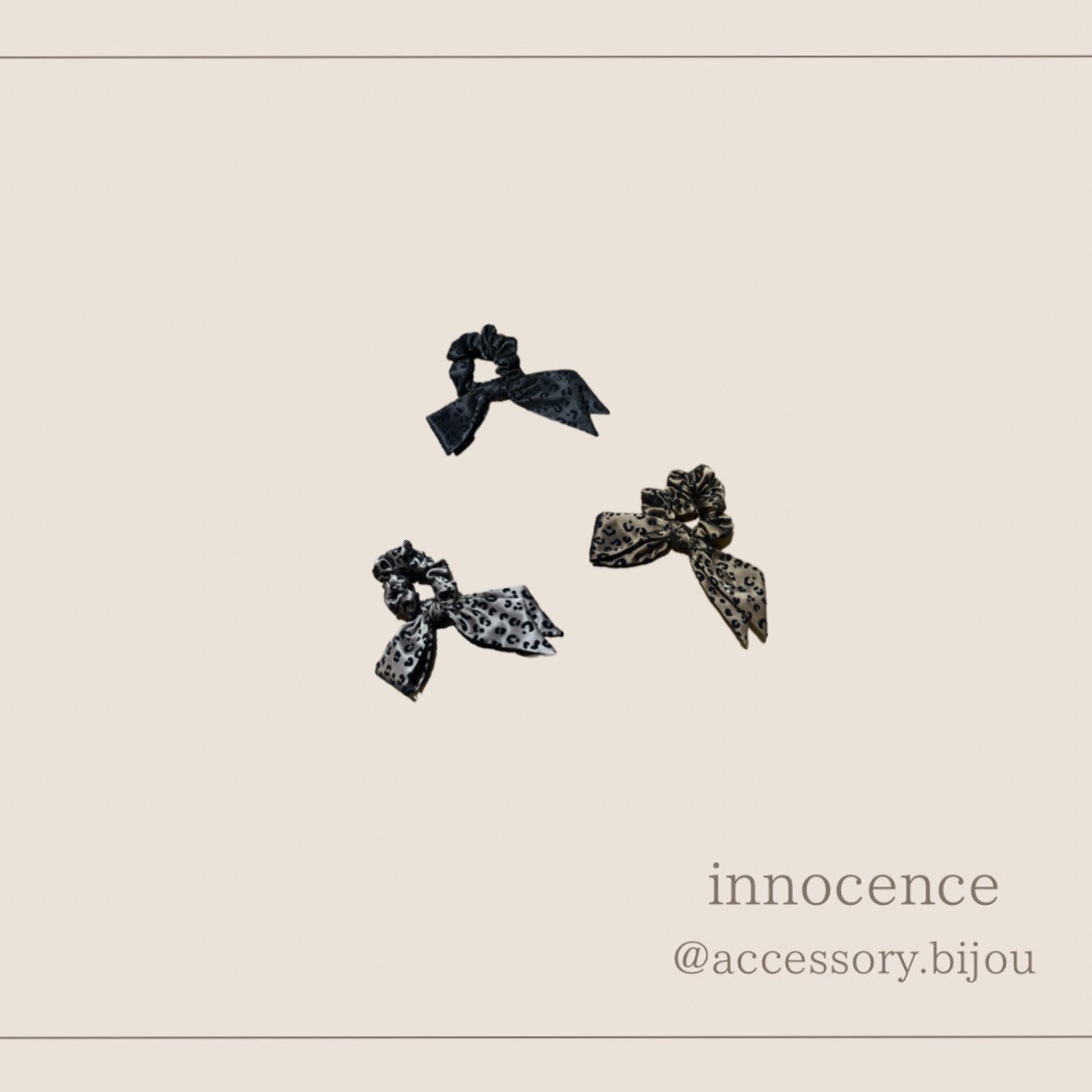 ヒョウ柄シュシュ