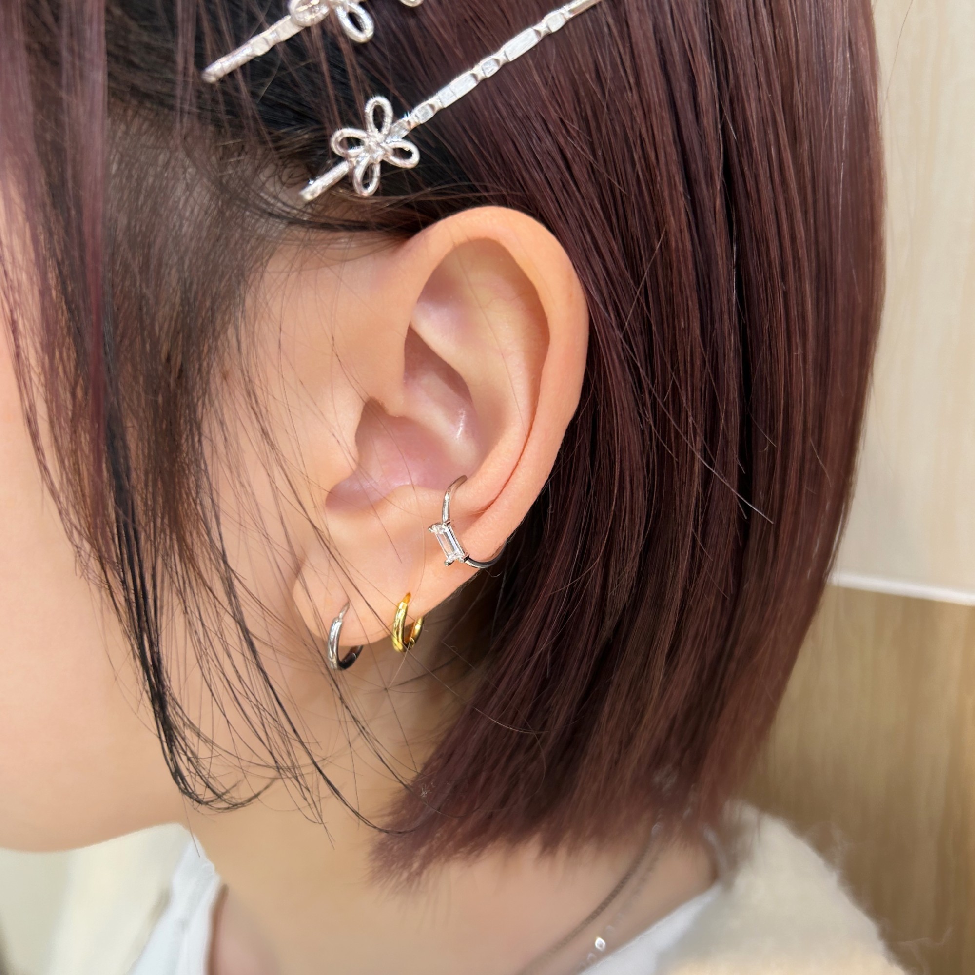 キュービックジルコニアイヤーカフ