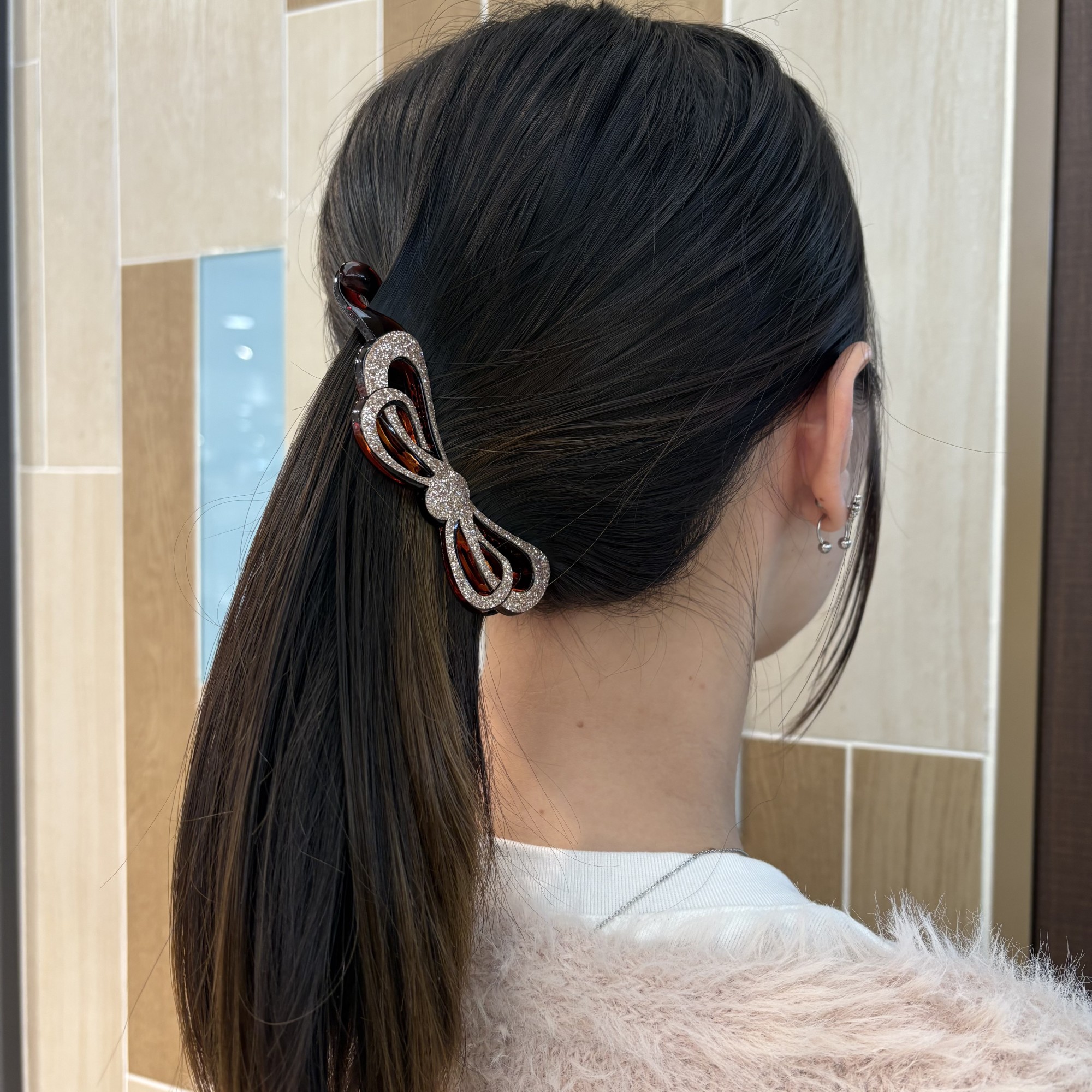 グリッターバナナクリップ