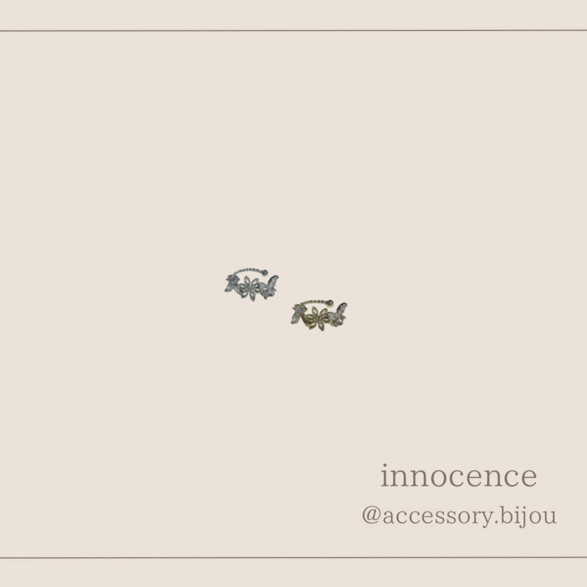 フラワーイヤーカフ